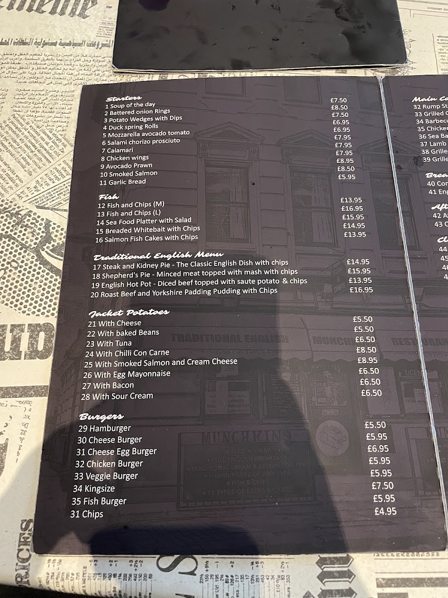 Menu Munchkins Restaurant London Ltd-9